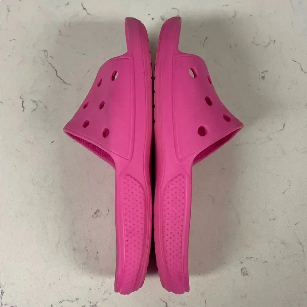 CROCS Classic Slides Vibrant Pink Sandals 206121 Women’s Size 8